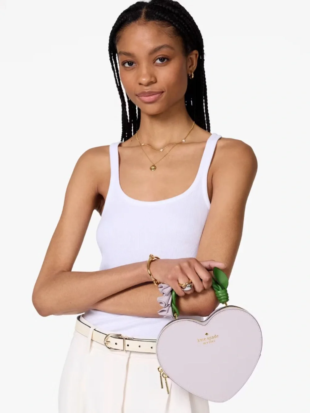 FACTORY SEALED! Kate Spade ♠️ Love Shack Flora Heart 💜 Pale Amethyst Crossbody - Picture 5 of 8